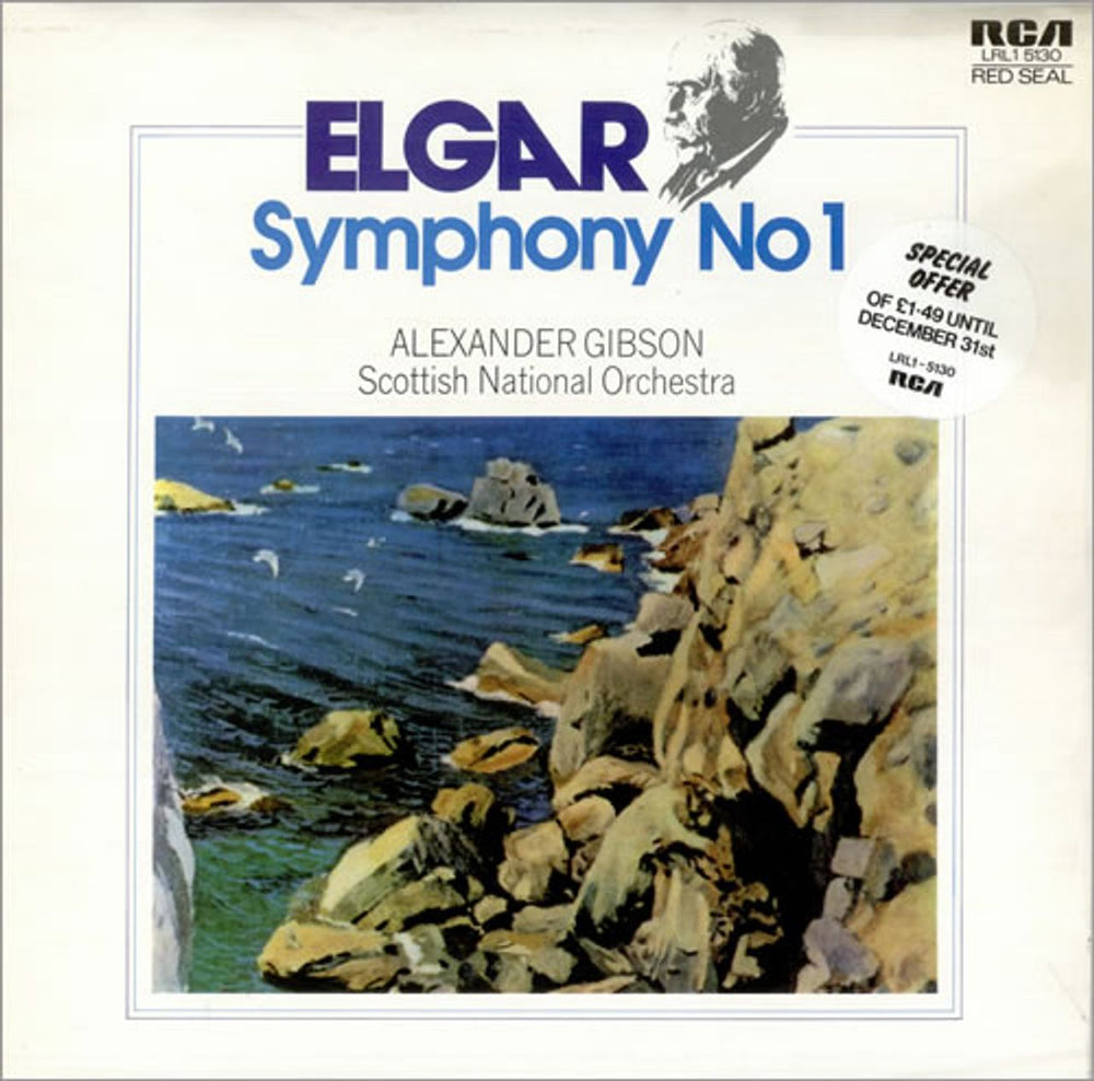 Edward Elgar Symphony No. 1 UK vinyl LP album (LP record) LRL15130