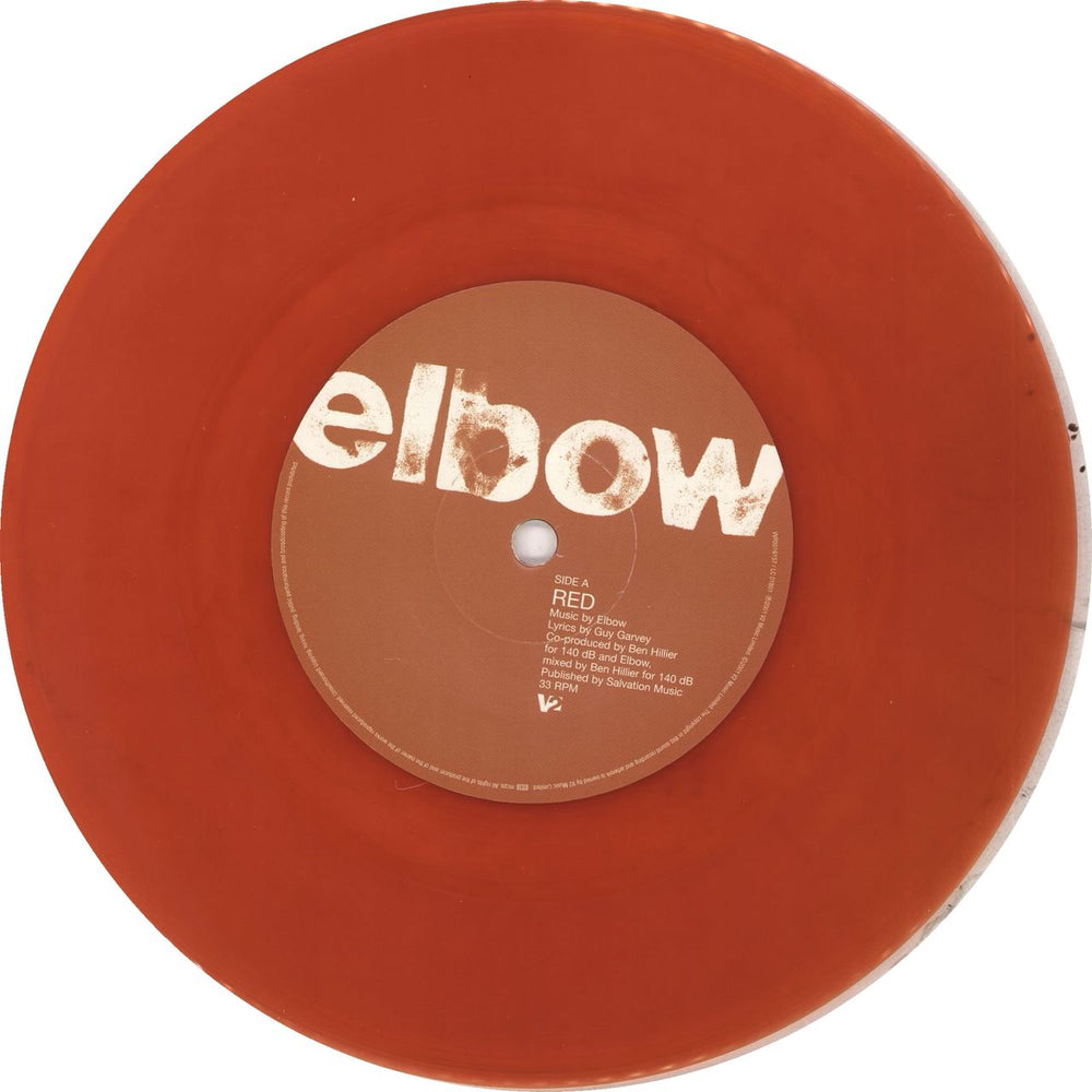 Elbow Red - Red Vinyl UK 7" vinyl single (7 inch record / 45) EBW07RE182877