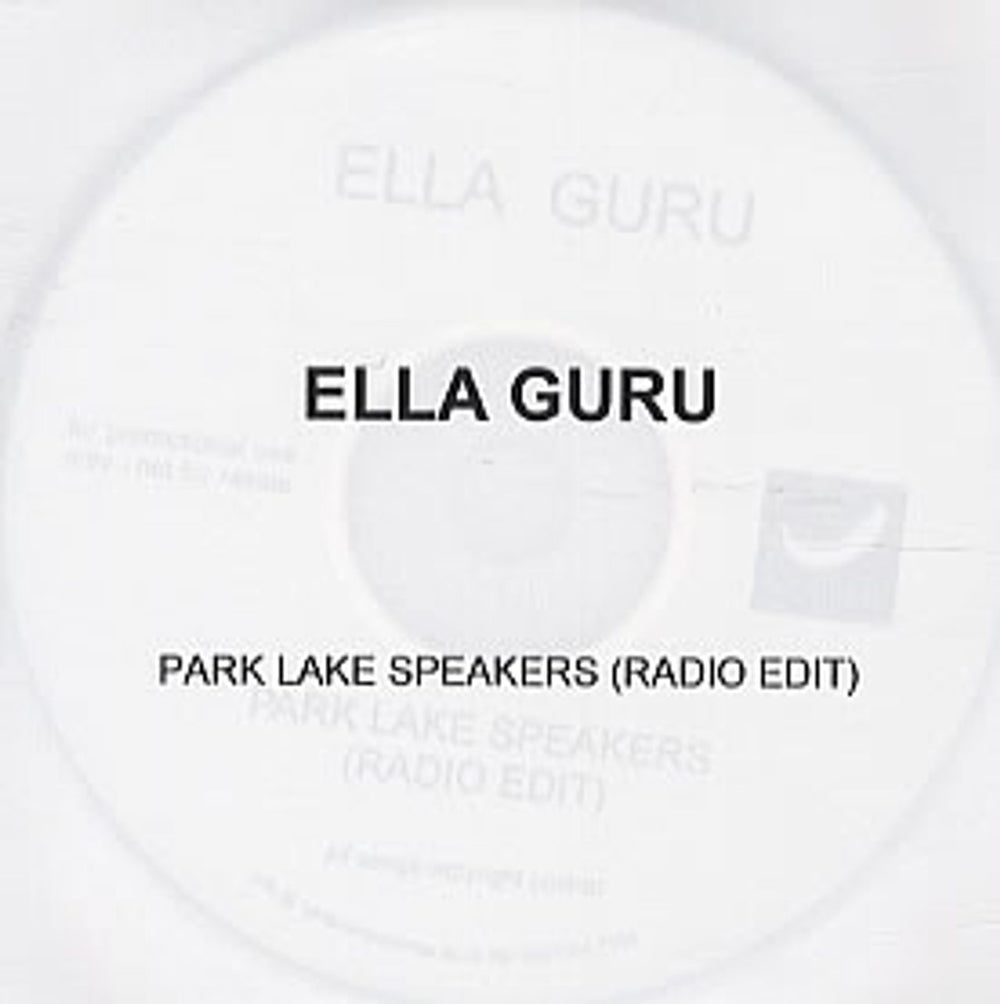 Ella Guru Park Lane Speakers UK Promo CD-R acetate CD-R ACETATE