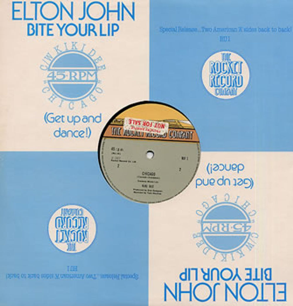 Elton John Bite Your Lip (Get Up And Dance) / Chicago UK 12" vinyl single (12 inch record / Maxi-single) RU1