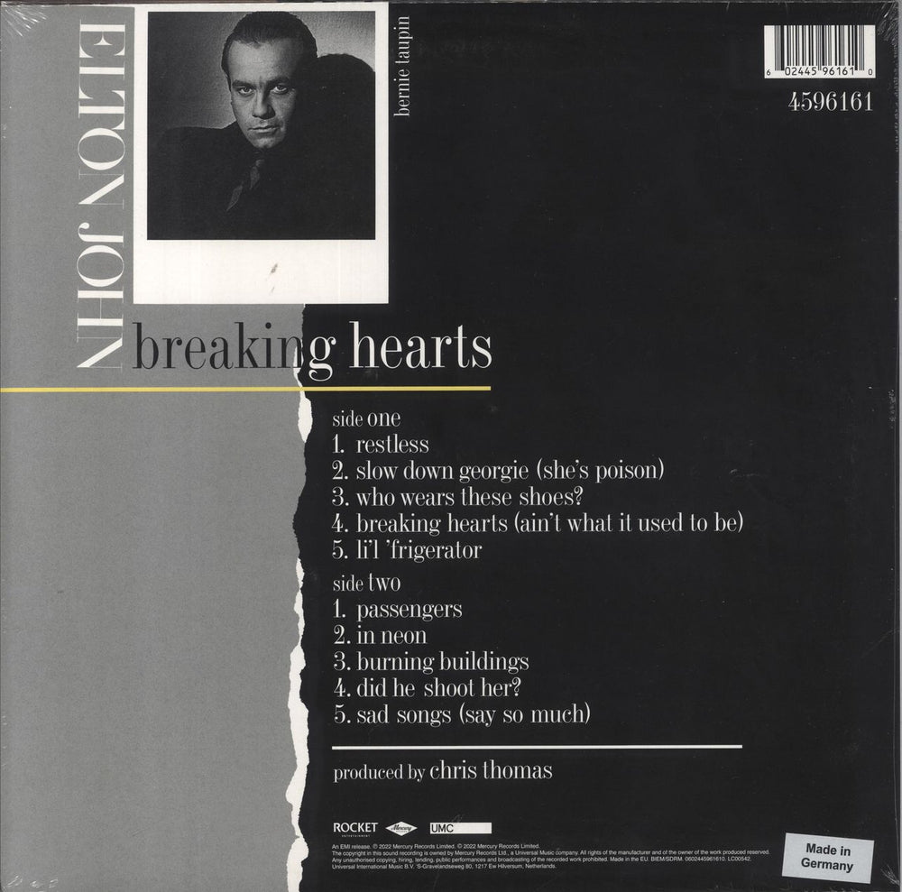 Elton John Breaking Hearts - 180g - Hype-sticker - Sealed UK vinyl LP album (LP record) 602445961610