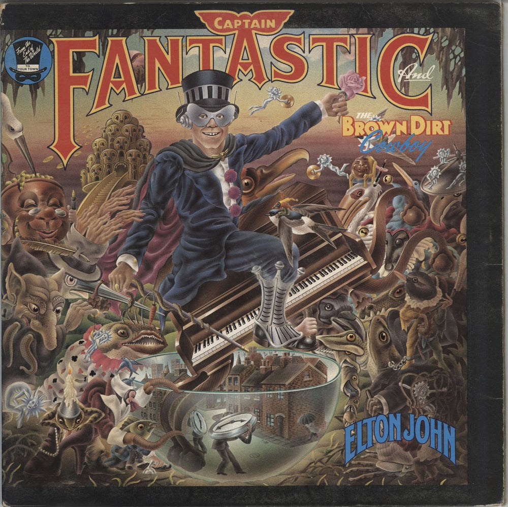 Elton John Captain Fantastic + Booklets UK vinyl LP album (LP record) DJLPX1
