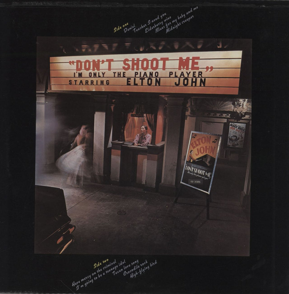 Elton John Don't Shoot Me - 1st - Brown & Red UK vinyl LP album (LP record)