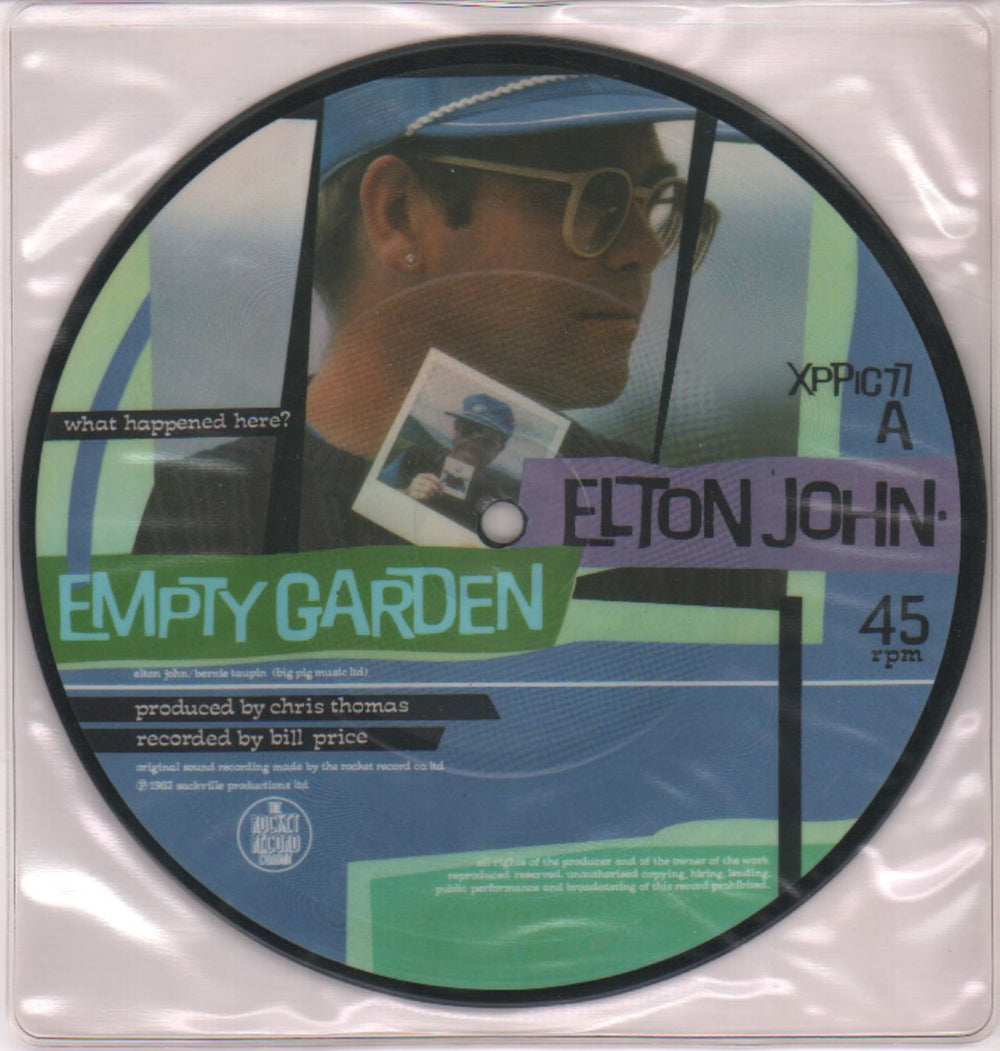 Elton John Empty Garden UK 7" vinyl picture disc (7 inch picture disc single) XPPIC77