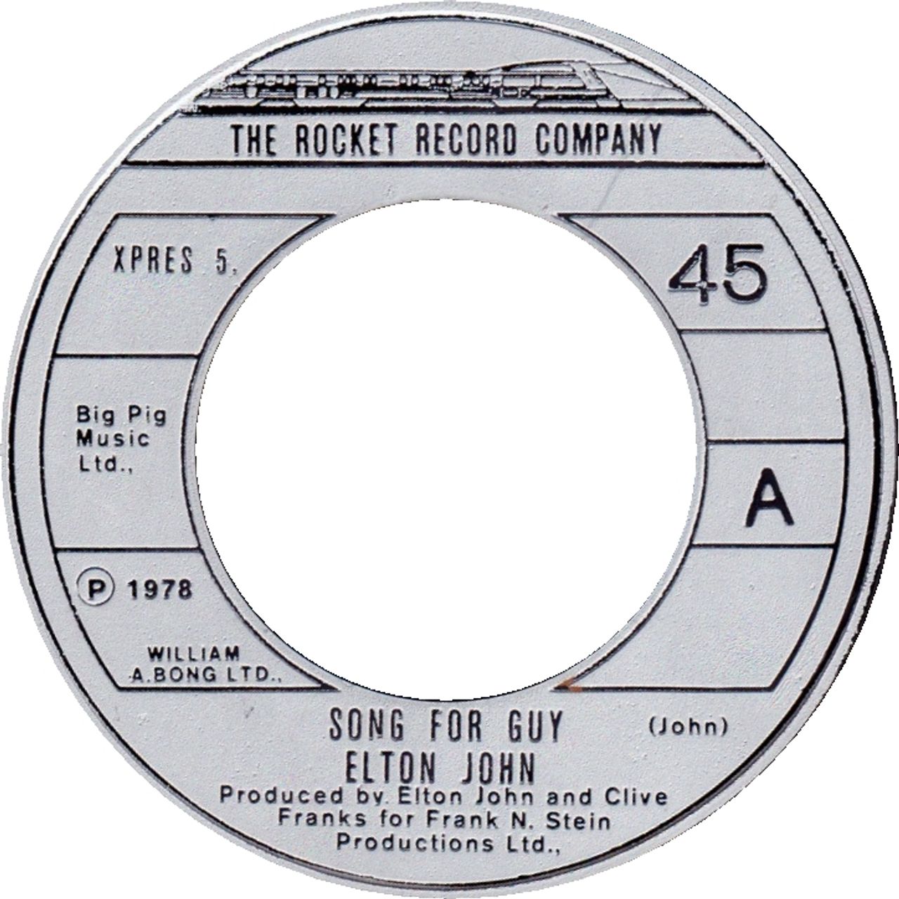 Elton John Song For Guy - Jukebox UK 7" vinyl single (7 inch record / 45) XPRES5