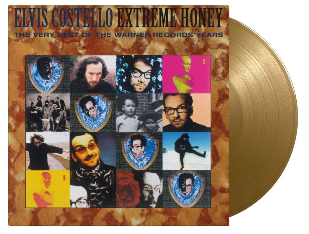 Elvis Costello Extreme Honey: The Very Best Of The Warner Records Years - Gold Vinyl UK 2-LP vinyl record set (Double LP Album) MOVLP1273
