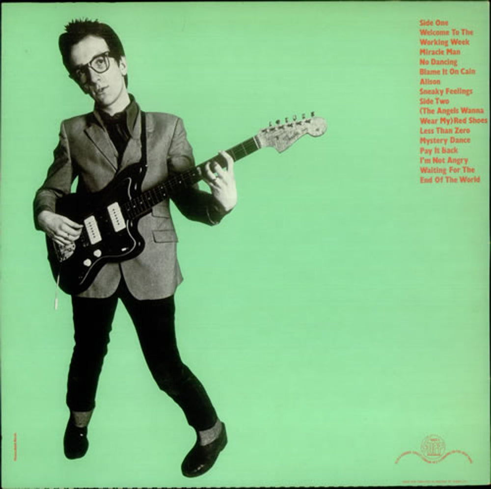 Elvis Costello My Aim Is True - Green Front & Back UK vinyl LP album (LP record) COSLPMY541826