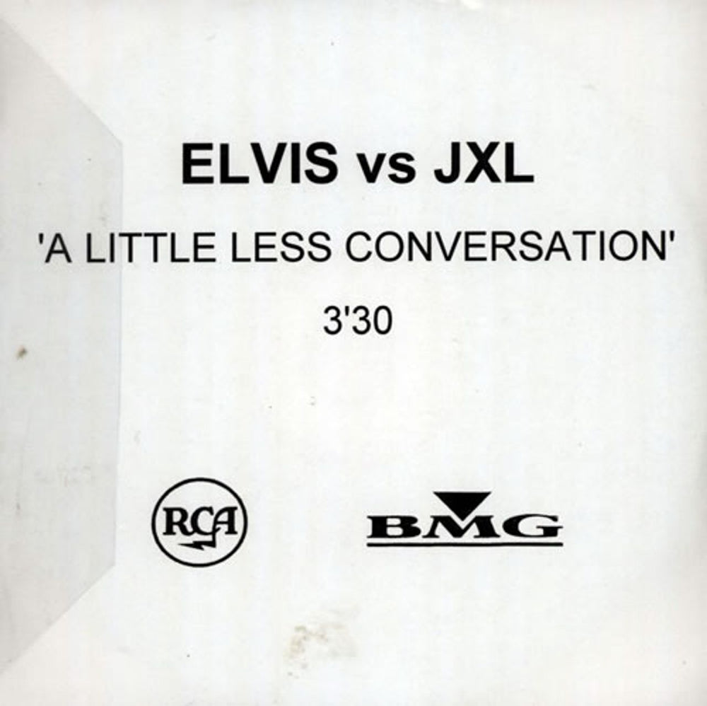 Elvis Presley A Little Less Conversation UK Promo CD-R acetate CDR ACETATE