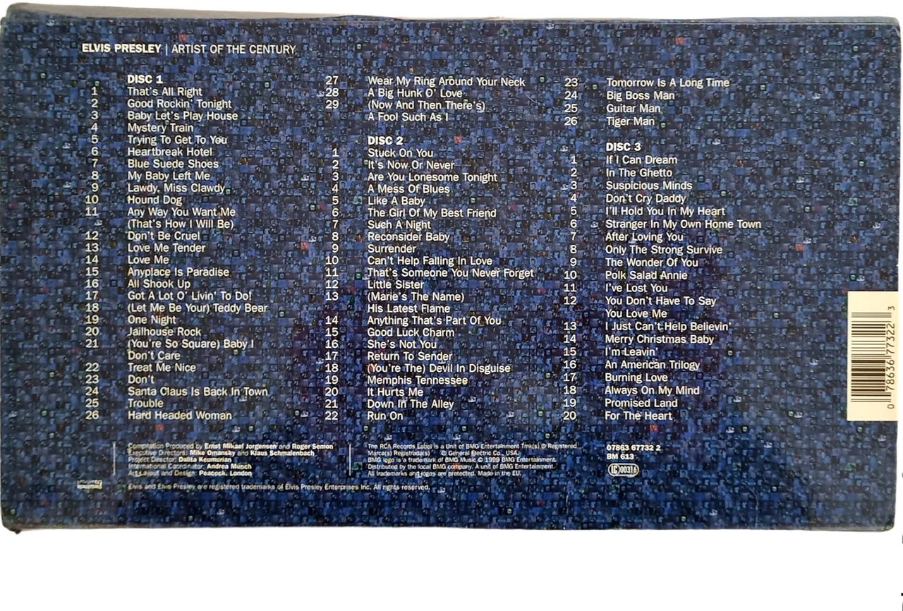 Elvis Presley Artist Of The Century UK 3-CD album set (Triple CD) 078636773223