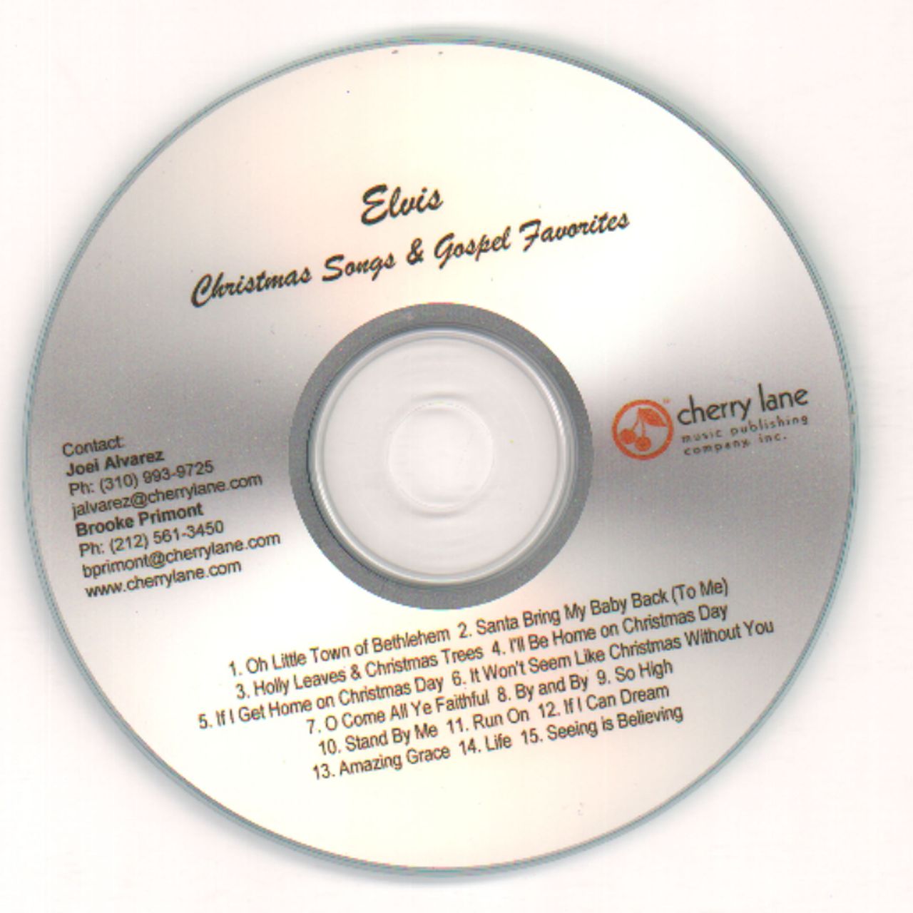 Elvis Presley Christmas Songs And Gospel Favorites US Promo CD album (CDLP)