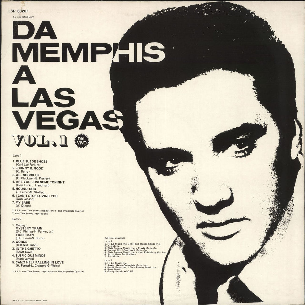 Elvis Presley Da Memphis A Las Vegas Vol. 1 Italian vinyl LP album (LP record)