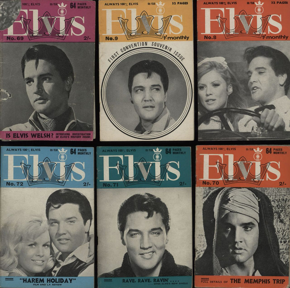 Elvis Presley Elvis Monthly - 6th Year - 13 Issues UK magazine ELVIS MONTHLY