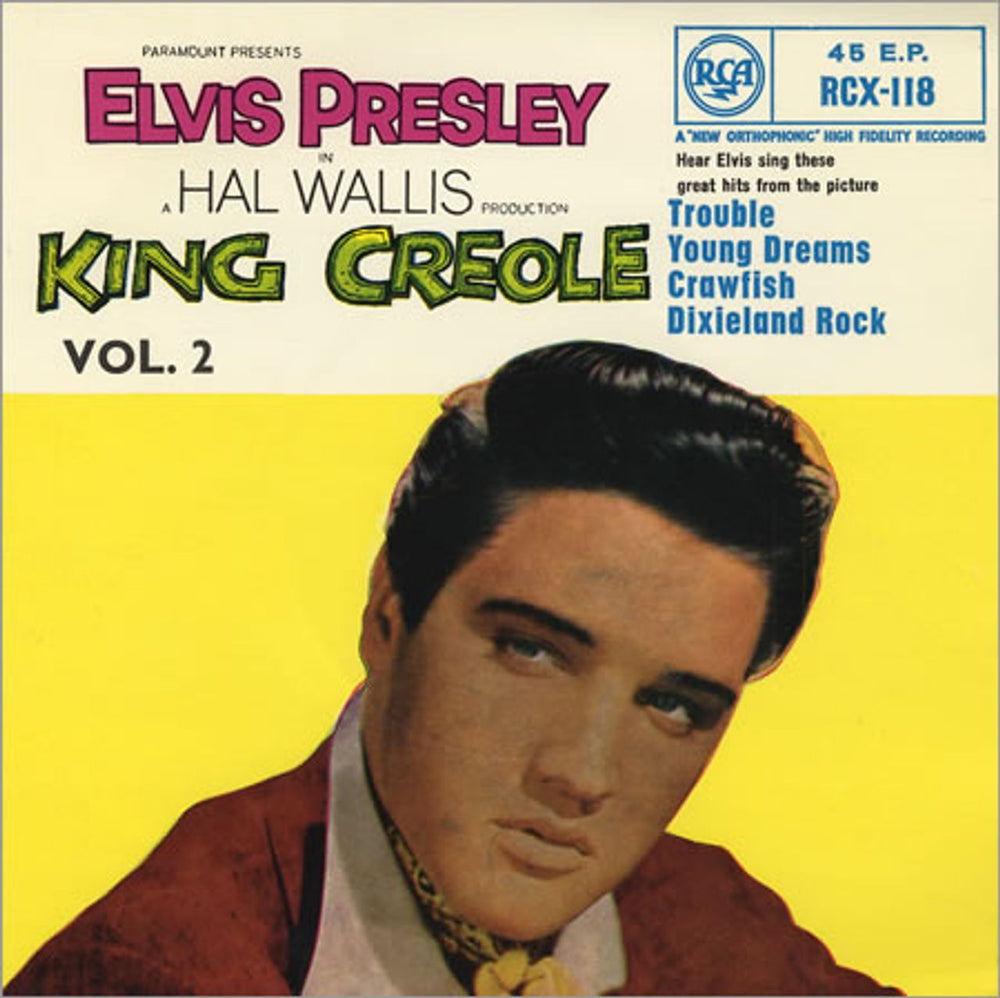 Elvis Presley King Creole Vol. 2 - Orange Label UK 7" vinyl single (7 inch record / 45) RCX-118