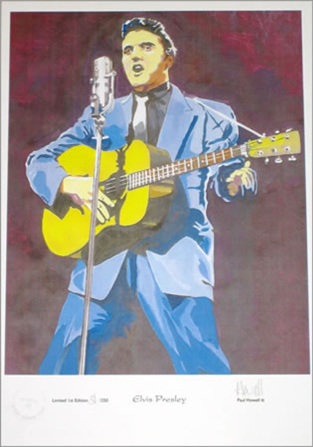 Elvis Presley Limited Edition Print - 250 Only UK artwork LIMITED EDITION PRINT