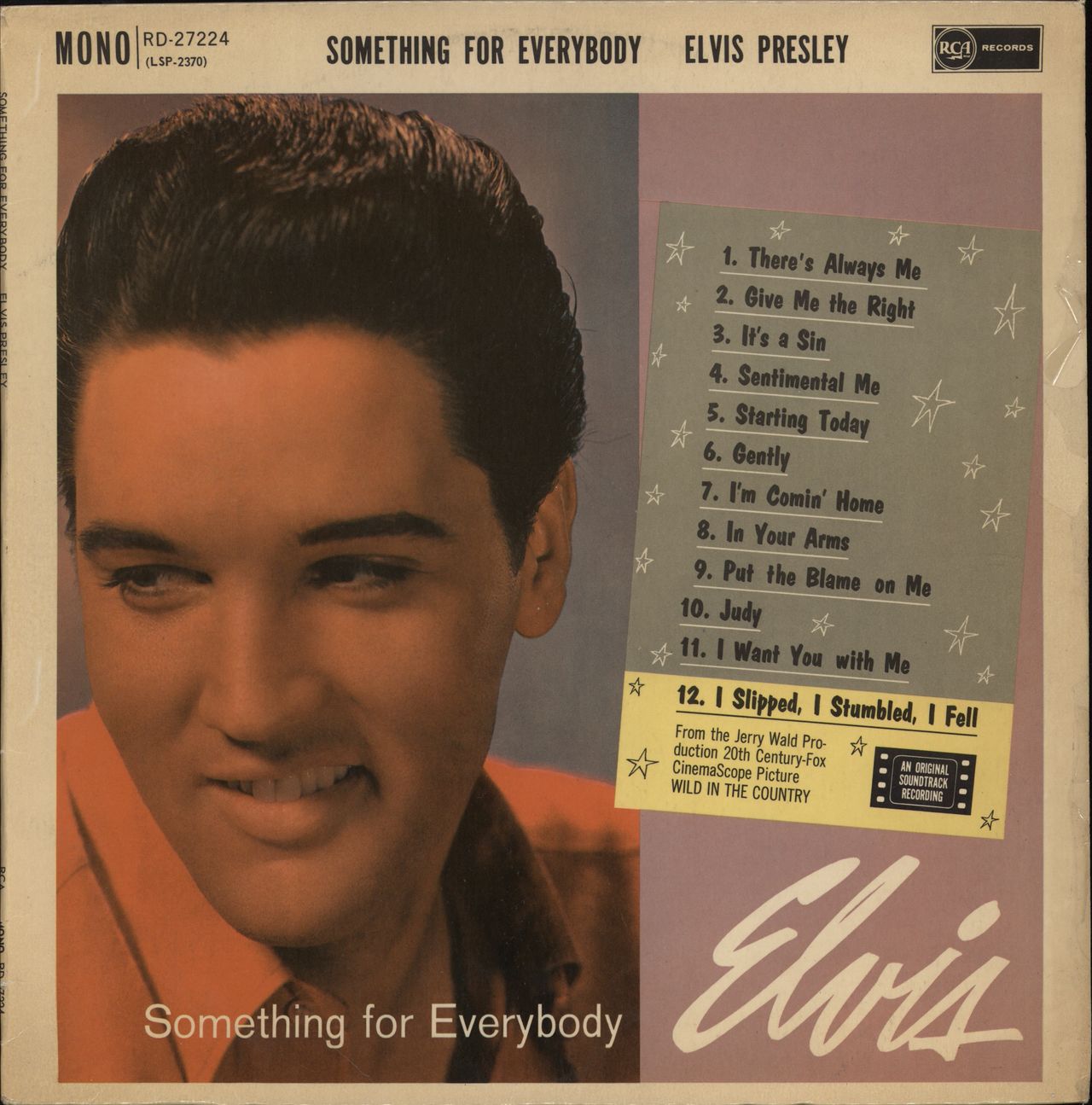 Elvis Presley Something For Everybody - 1st - VG UK vinyl LP album (LP record) RD-27224