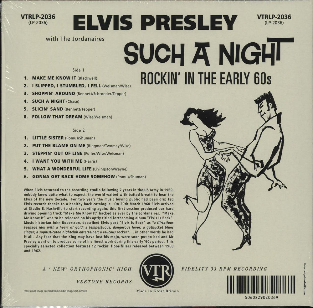 Elvis Presley Such A Night - Rockin' In The Early 60's UK 10" vinyl single (10 inch record)