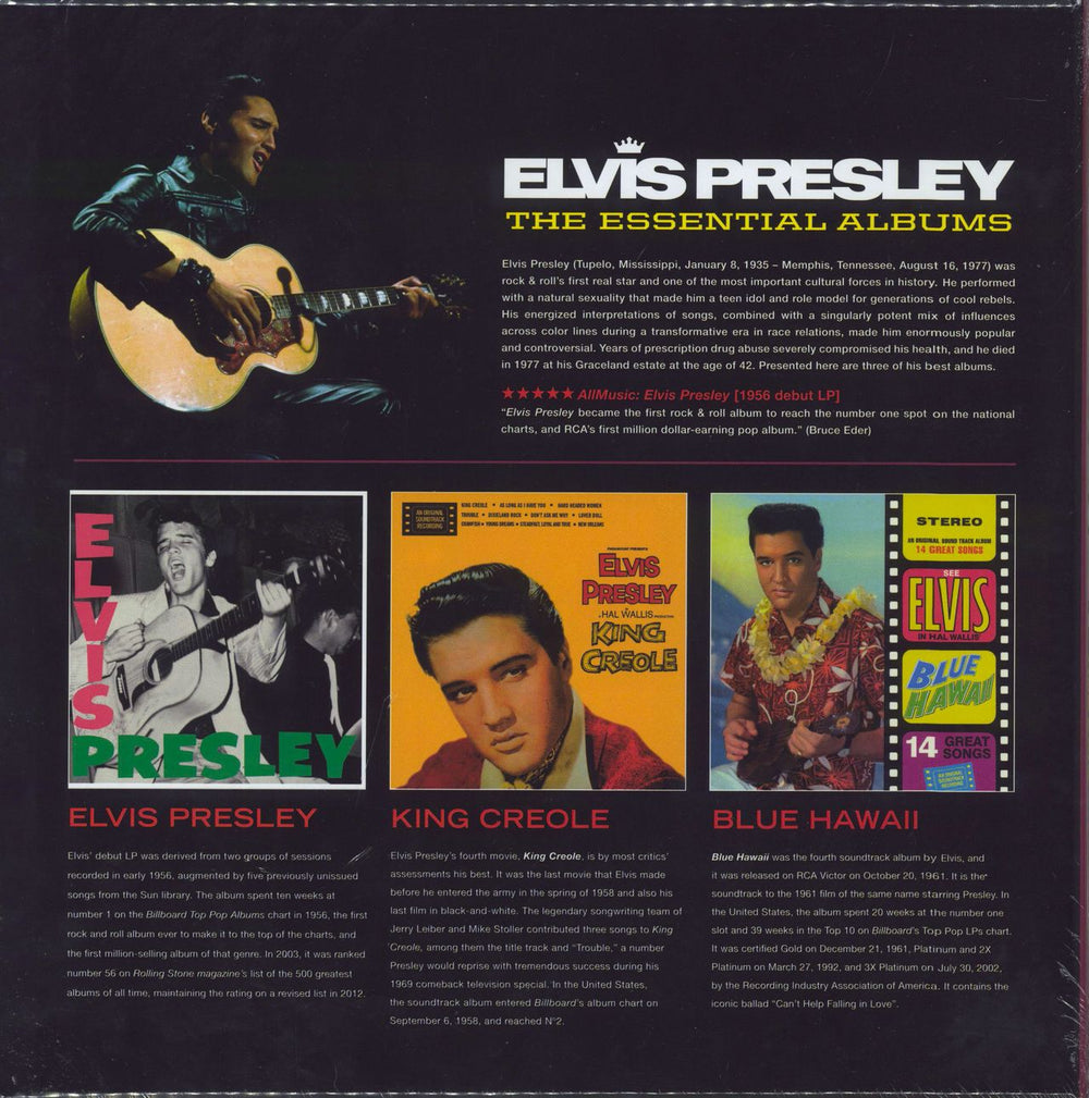 Elvis Presley The Essential Albums - 180gm 3-LP Box Set UK Vinyl Box Set 8436559467629