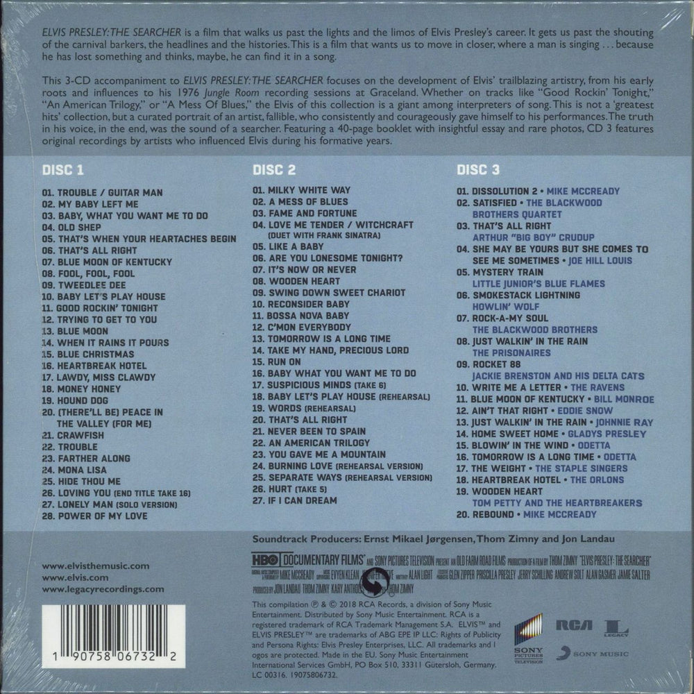 Elvis Presley The Searcher - The Original Soundtrack - Sealed UK 3-CD album set (Triple CD) 190758067322