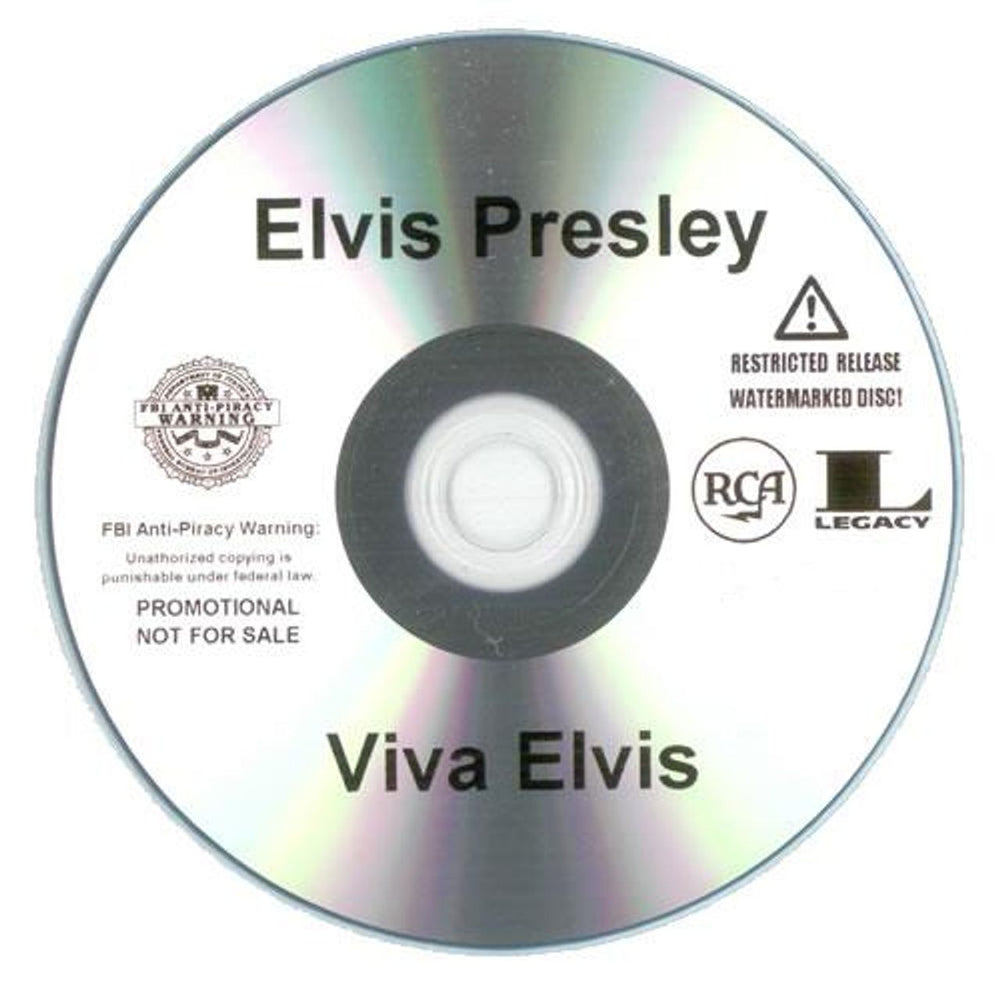 Elvis Presley Viva Elvis US Promo CD-R acetate ELVCRVI524953