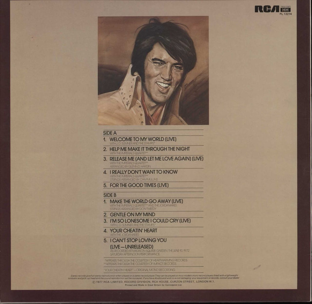 Elvis Presley Welcome To My World - EX UK vinyl LP album (LP record)