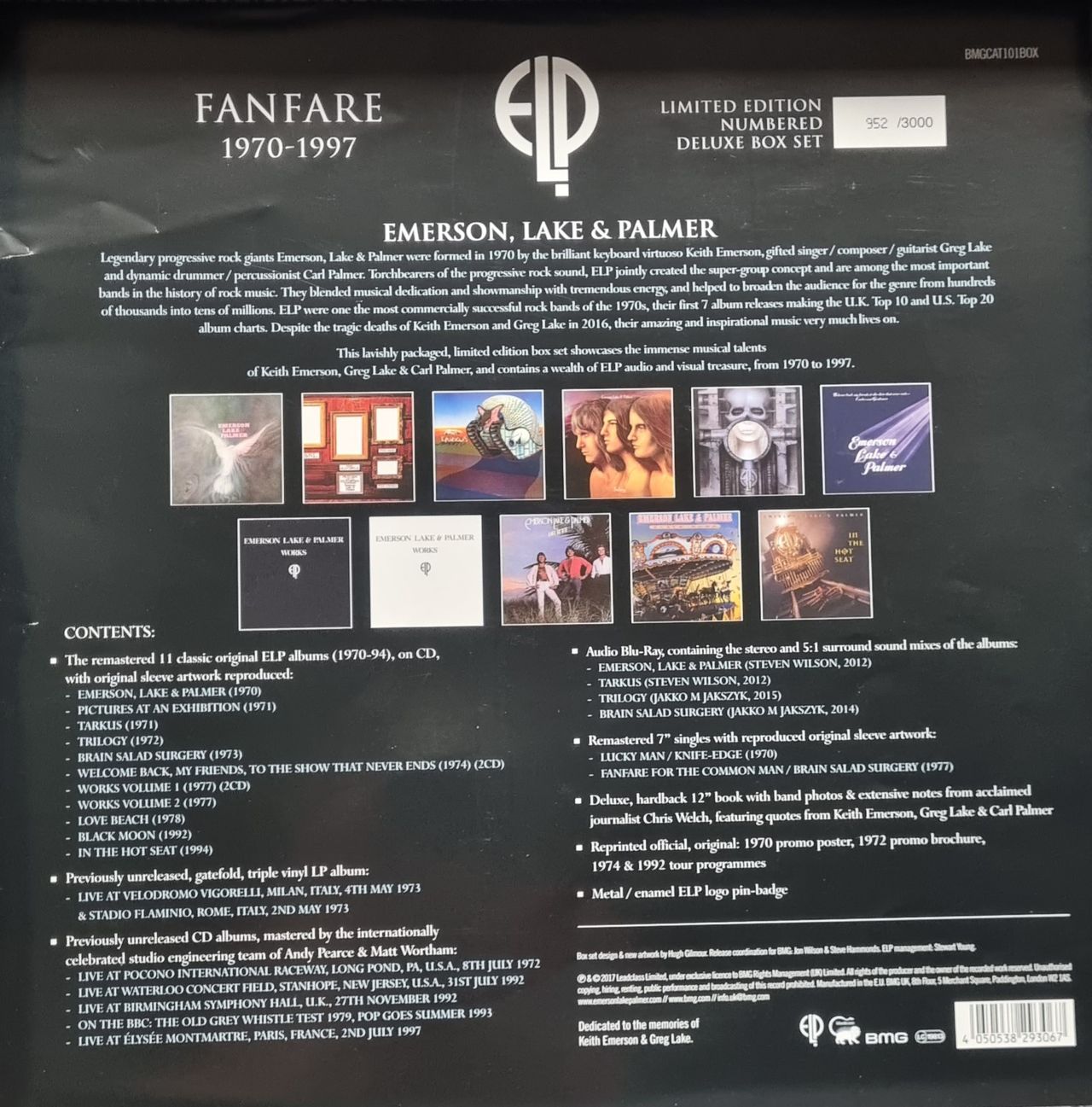 Emerson Lake & Palmer Fanfare 1970 - 1997 UK box set 4050538293067