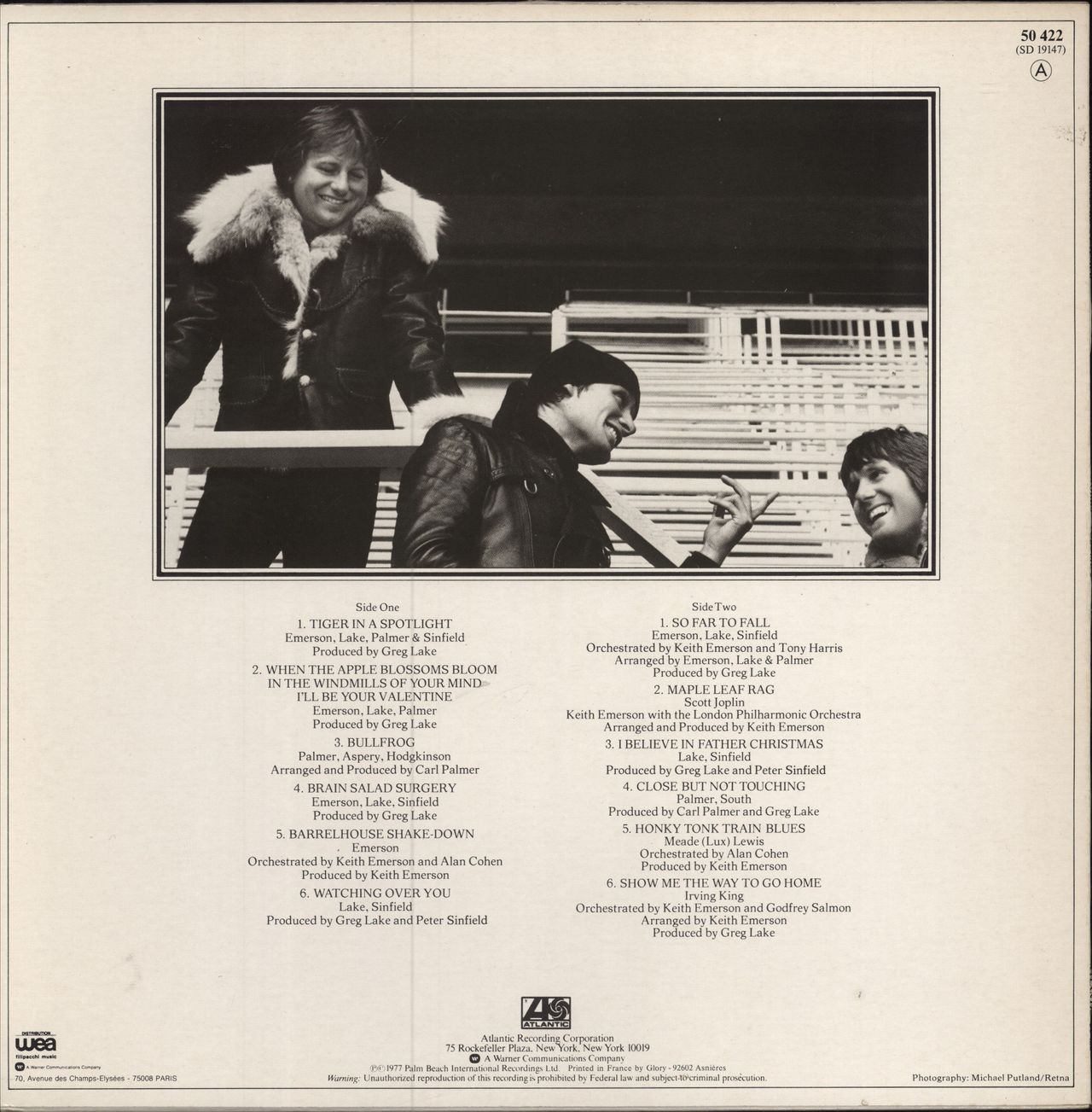 Emerson Lake & Palmer Works Volume 2 French vinyl LP album (LP record)