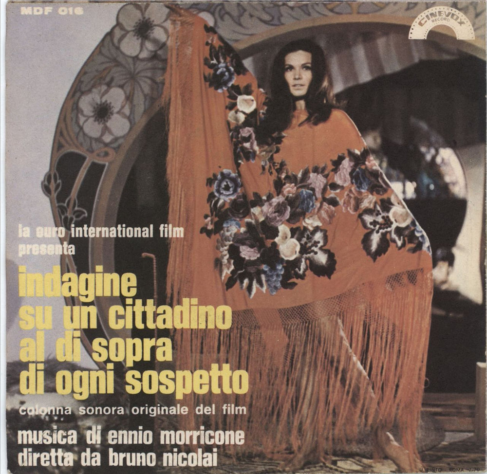Ennio Morricone Indagine Su Un Cittadino Al Di Sopra Di Ogni Sospetto Italian 7" vinyl single (7 inch record / 45) MDF016