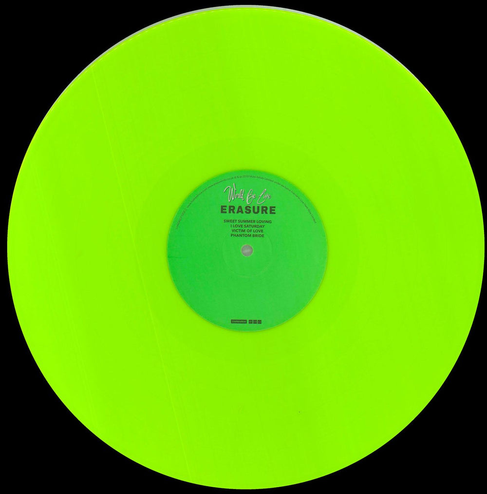 Erasure World Be Live - Deluxe Edition - Yellow, Orange & Green UK 3-LP vinyl record set (Triple LP Album)