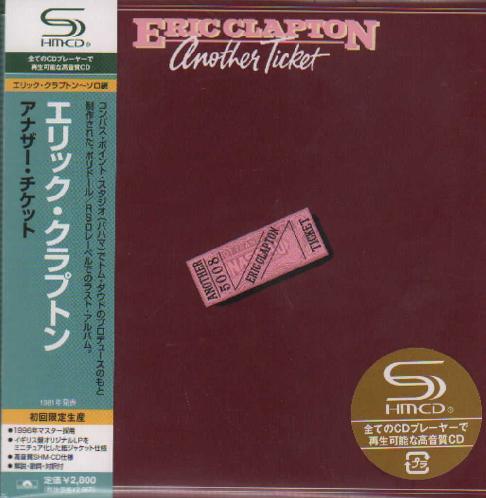 Eric Clapton Another Ticket Japanese SHM CD UICY-93639