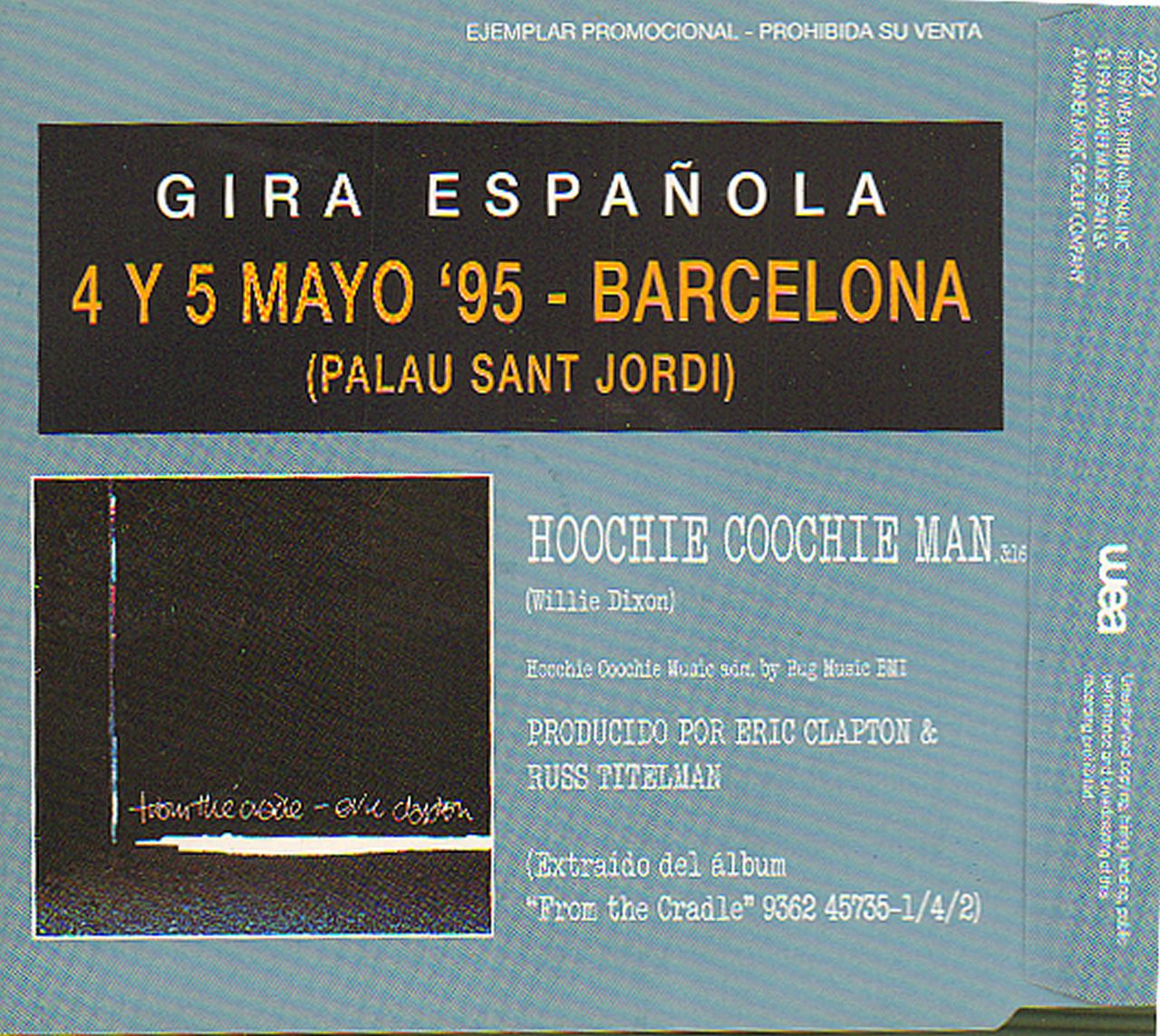 Eric Clapton Hoochie Coochie Man Spanish Promo CD single —