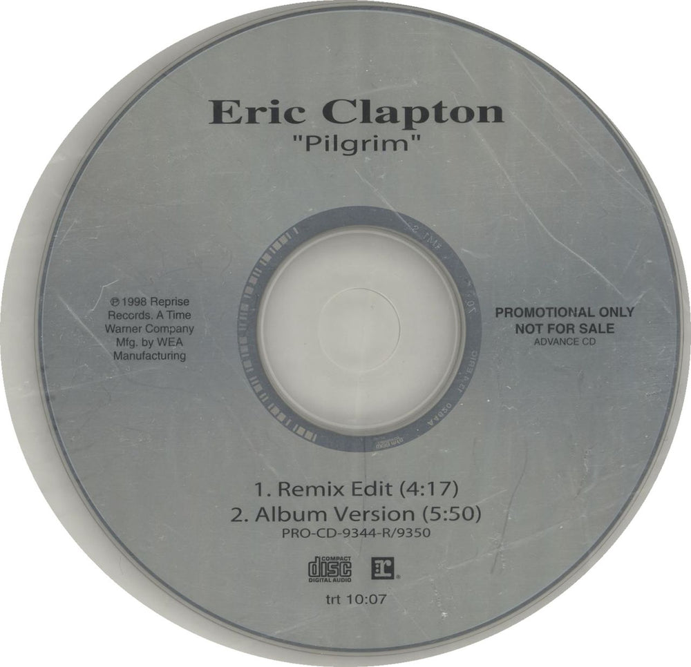 Eric Clapton Pilgrim US Promo CD single (CD5 / 5") PROCD9344-R/935