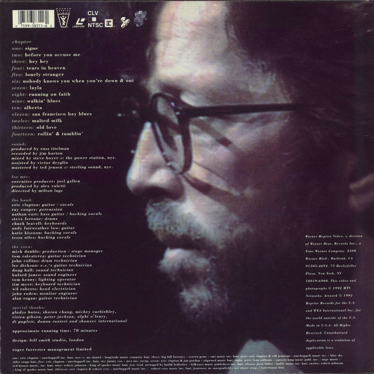 Eric Clapton Unplugged US laserdisc / lazerdisc 075993831160