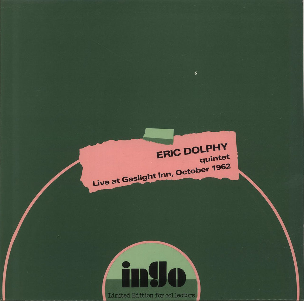 Eric Dolphy Live At Gaslight Inn, October 1962 Italian vinyl LP album (LP record) INGOFOURTEEN