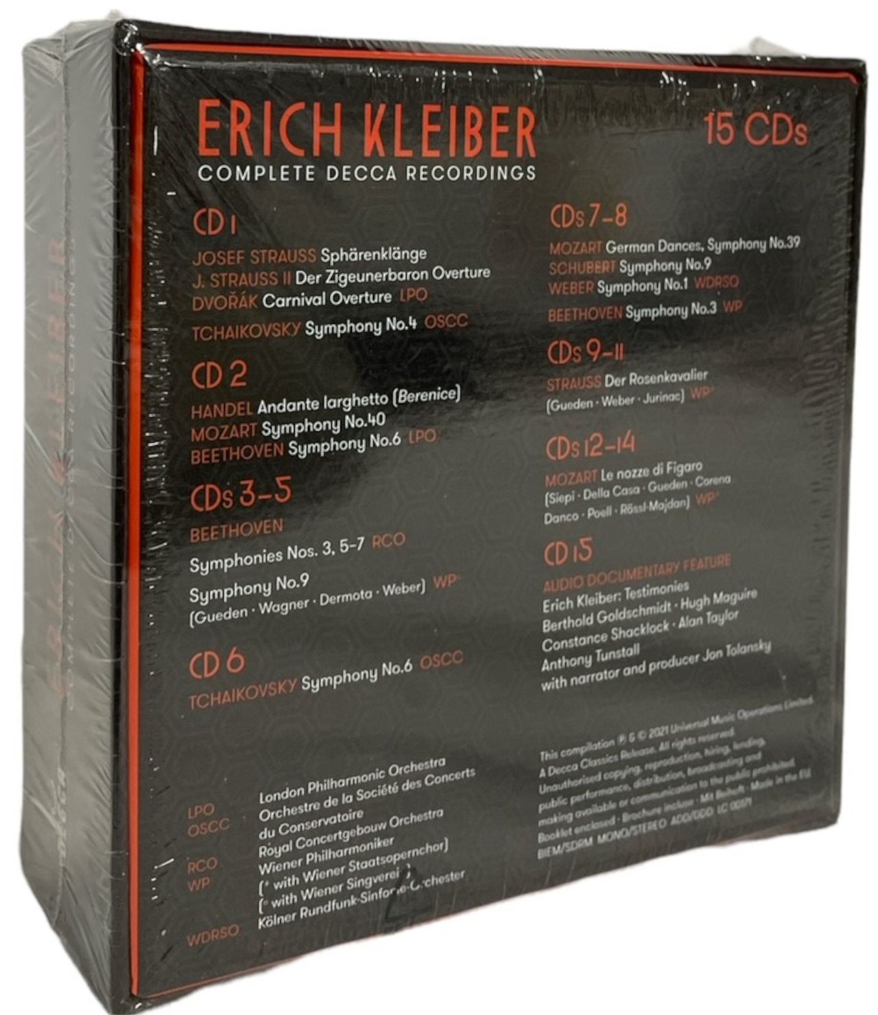 Erich Kleiber Complete Decca Recordings - Sealed Box UK Cd album