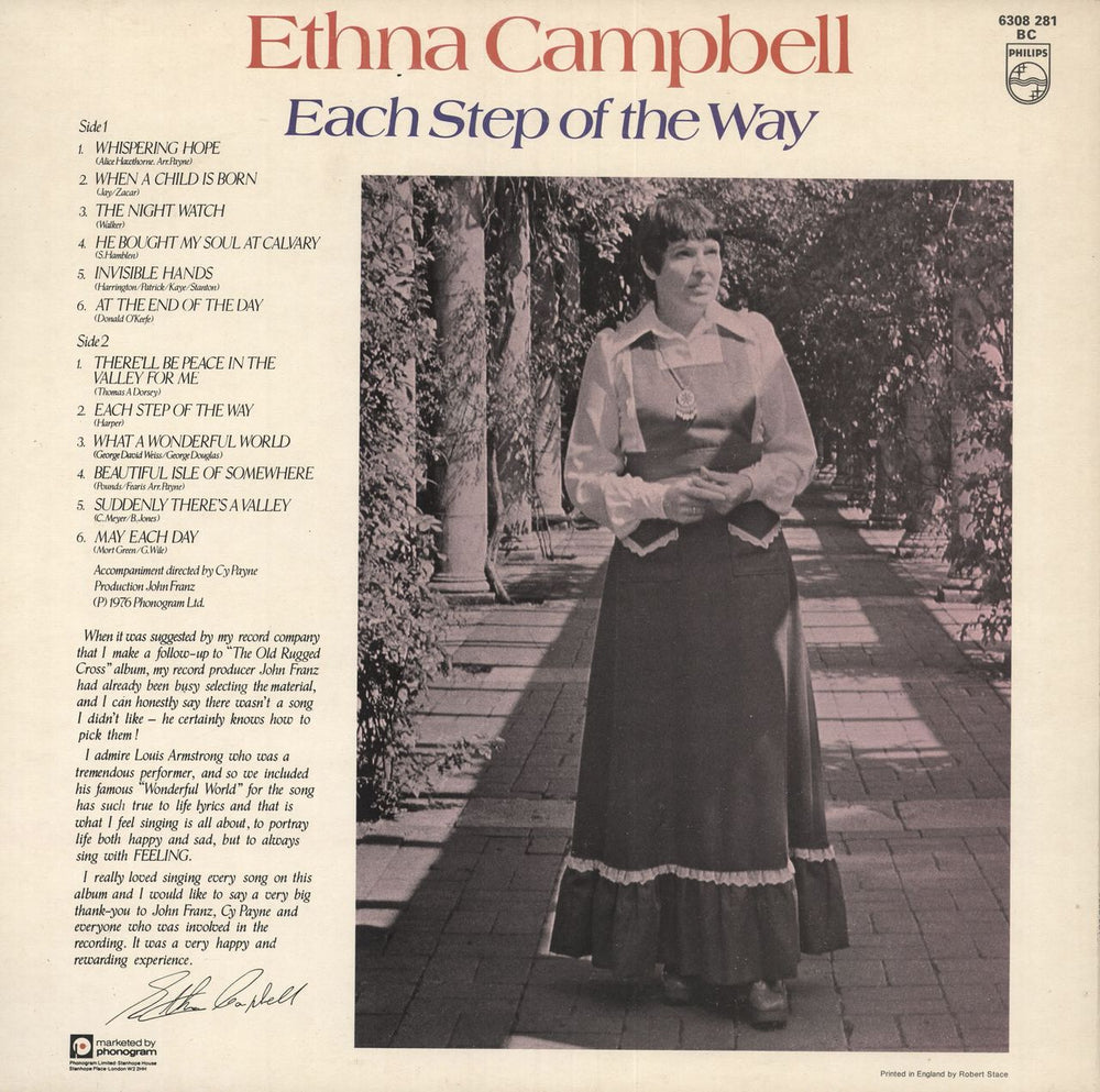 Ethna Campbell Each Step Of The Way UK vinyl LP album (LP record)