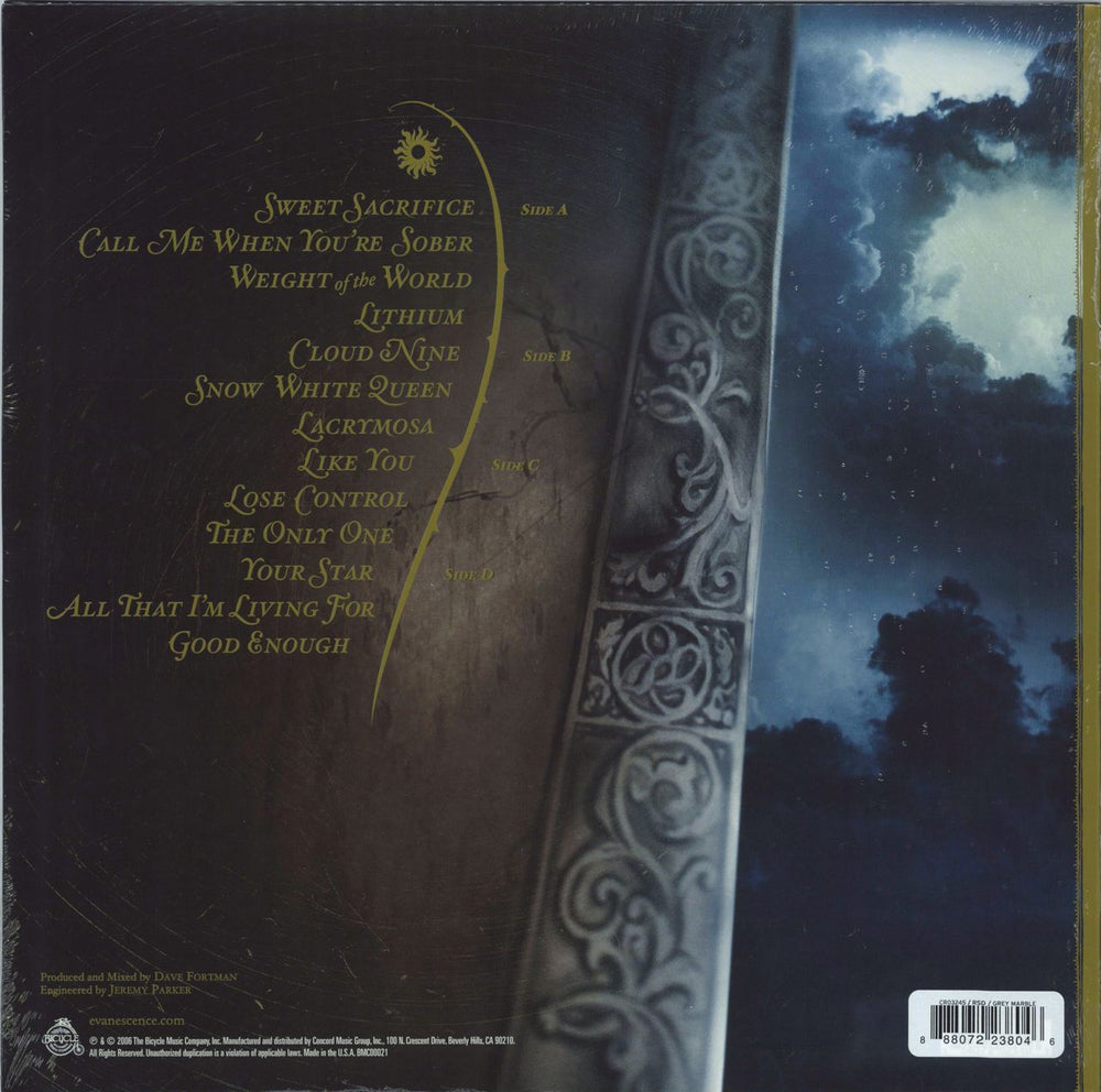 Evanescence The Open Door - Grey Marbled Vinyl - RSD 2021 - Sealed US 2-LP vinyl record set (Double LP Album) 888072238046