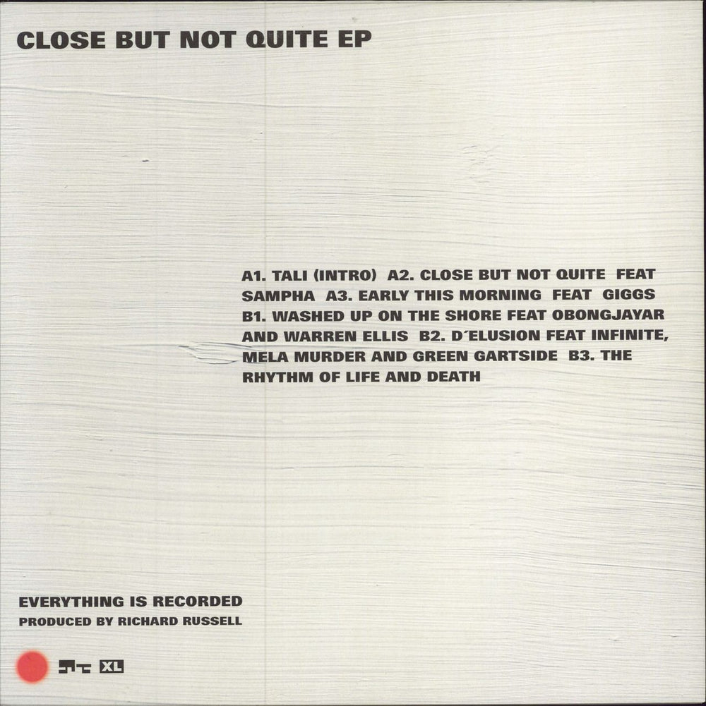 Everything Is Recorded Close But Not Quite EP UK 12" vinyl single (12 inch record / Maxi-single)