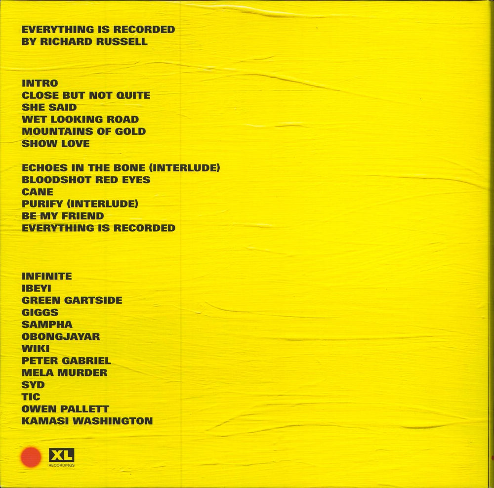 Everything Is Recorded Everything Is Recorded - Yellow Vinyl UK vinyl LP album (LP record) 4W4LPEV783885