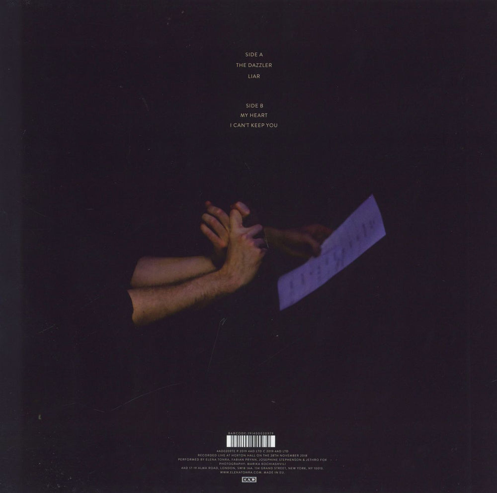 Ex:Re  Live At Hoxton Hall - Blue Translucent Vinyl UK 12" vinyl single (12 inch record / Maxi-single) 191400020979