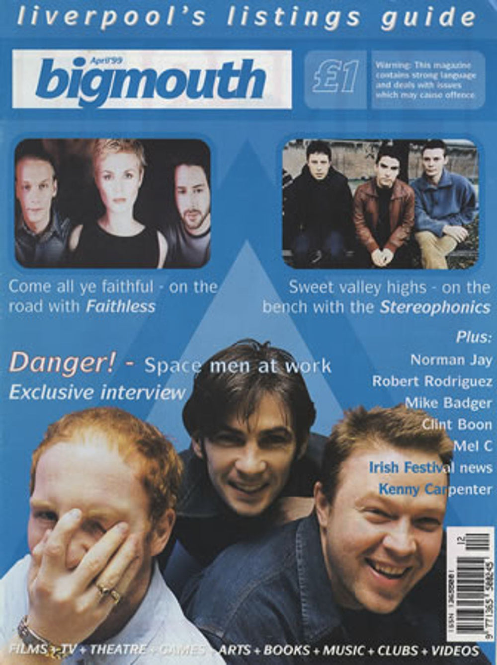 Faithless Bigmouth - April 1999 UK magazine APRIL 1999