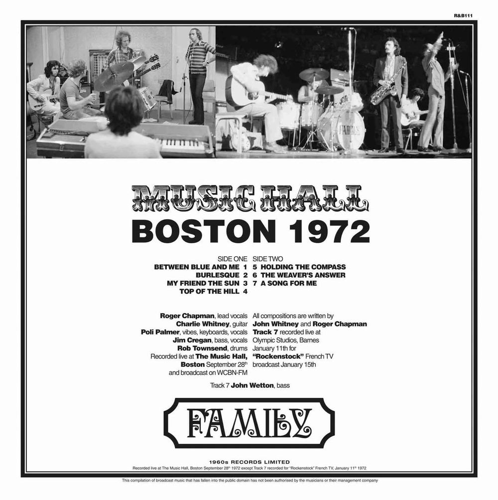 Family Boston Music Hall 1972 - Sealed UK vinyl LP album (LP record) R&B111
