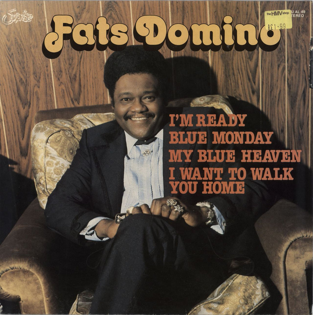 Fats Domino Fats Domino Belgian vinyl LP album (LP record) JTUAL49