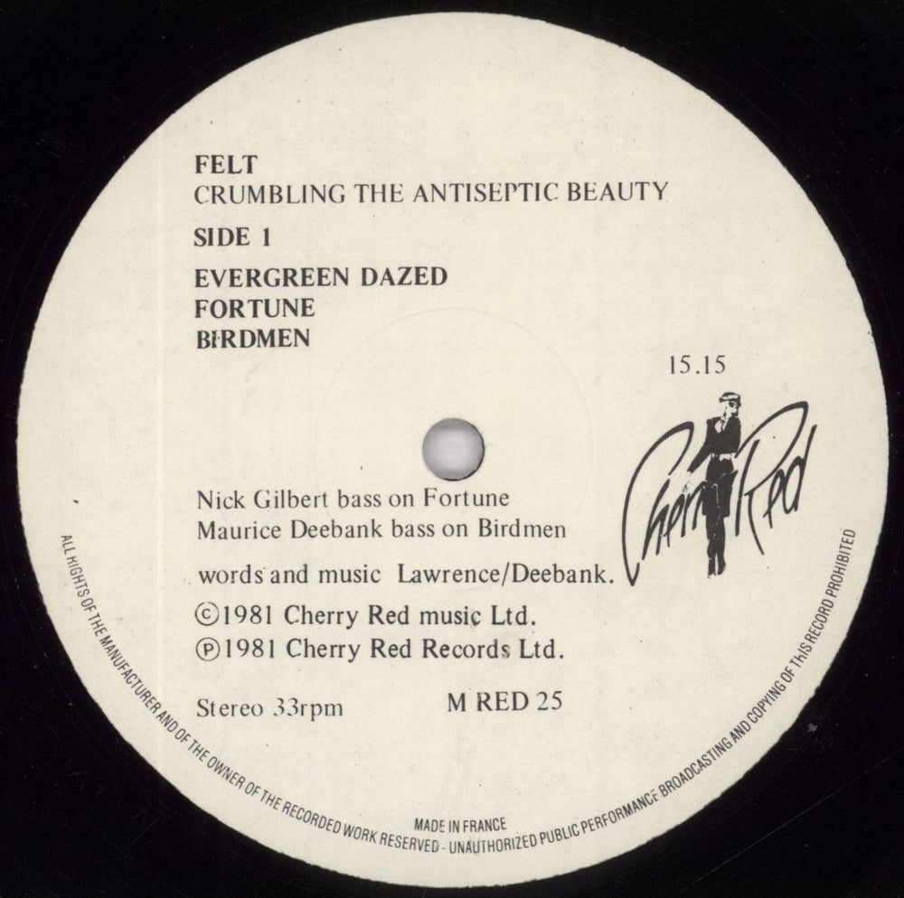 Felt Crumbling The Antiseptic Beauty - 1st Pressing - VG French vinyl LP album (LP record) FLTLPCR829418