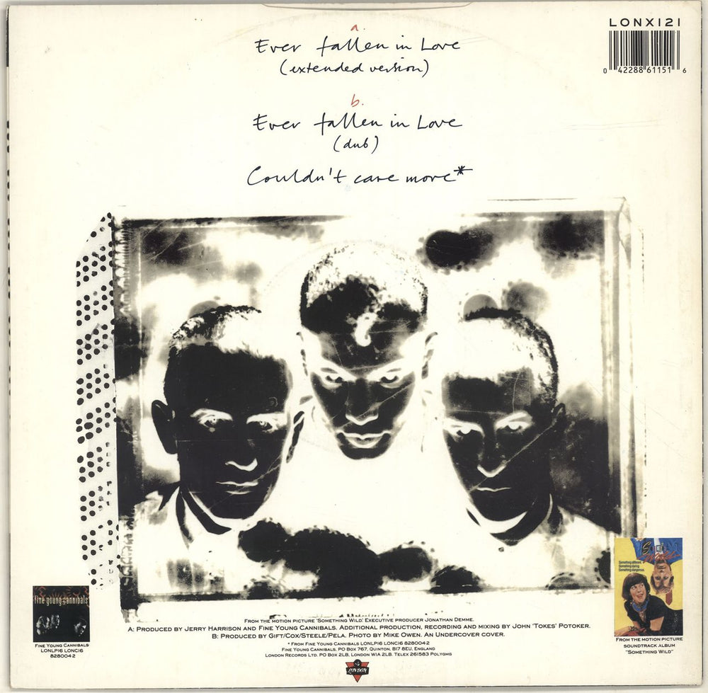 Fine Young Cannibals Ever Fallen In Love UK 12" vinyl single (12 inch record / Maxi-single) 042288611516