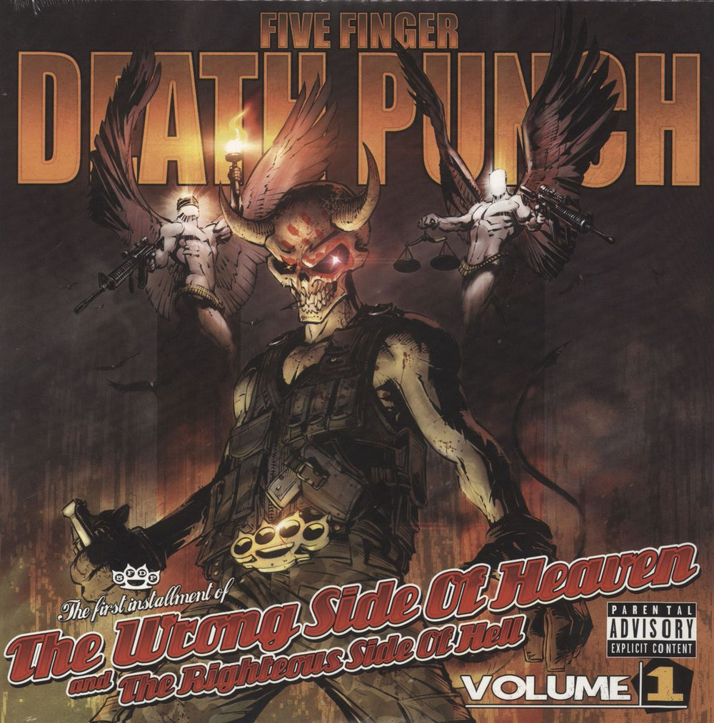 Five Finger Death Punch The Wrong Side Of Heaven And The Righteous Side Of Hell, Volume 1 - Sealed UK 2-LP vinyl record set (Double LP Album) ESM3581