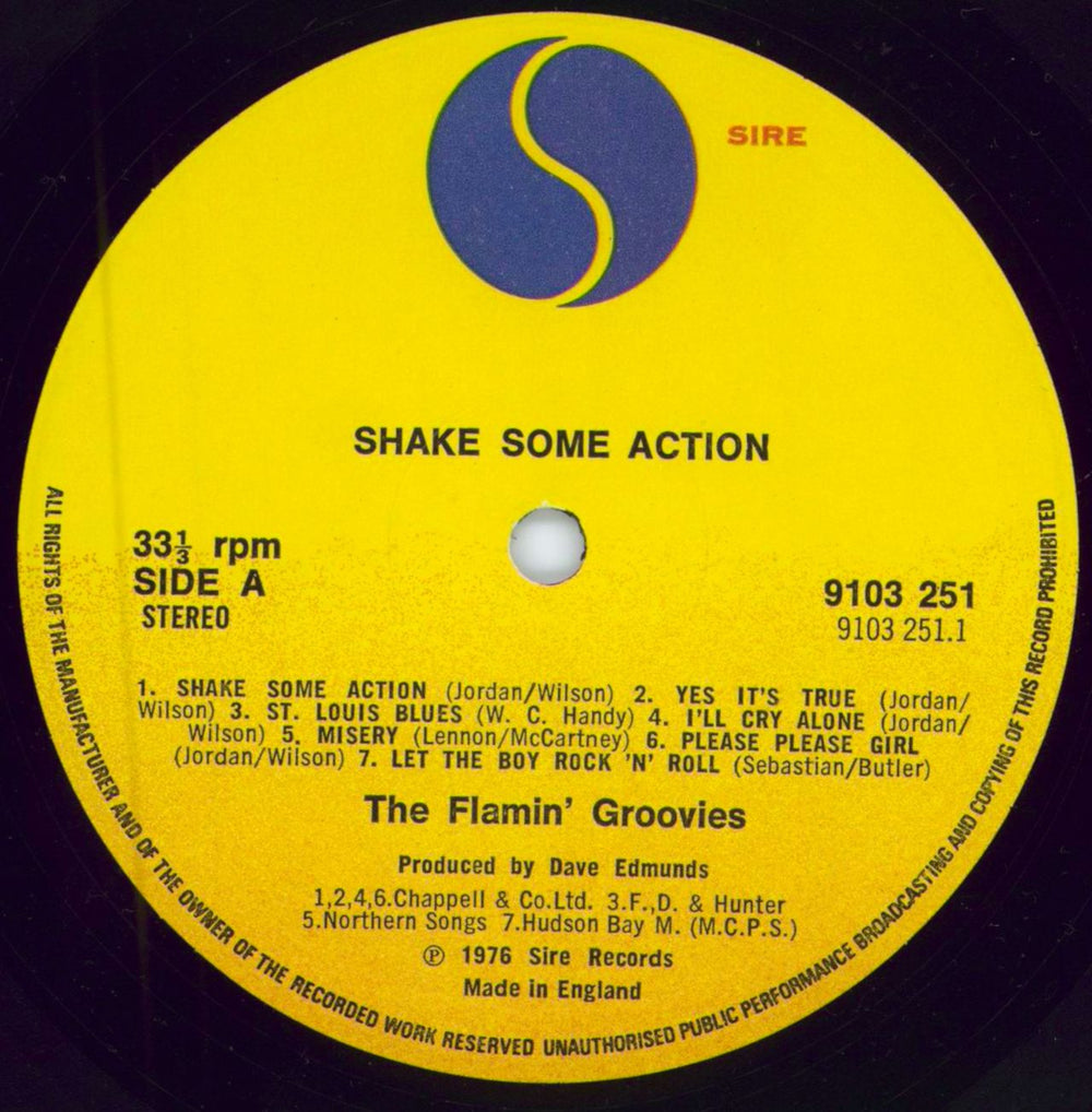 Flamin' Groovies Shake Some Action - 1st - EX UK vinyl LP album (LP record) FLALPSH787591