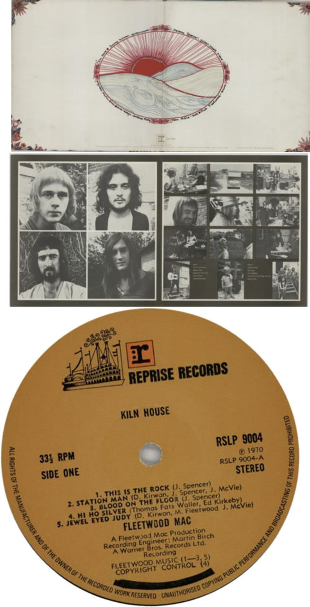 Fleetwood Mac Kiln House + Insert - VG - overprint label UK vinyl LP album (LP record) MACLPKI257155