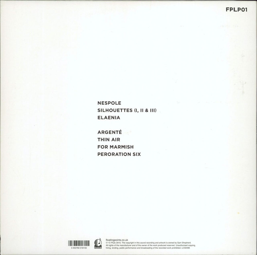 Floating Points Elaenia + CDr UK vinyl LP album (LP record) 5053760018155