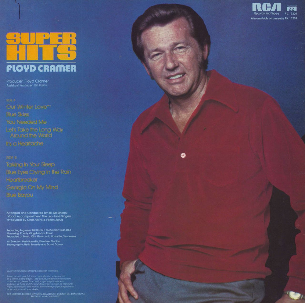 Floyd Cramer Super Hits UK vinyl LP album (LP record)