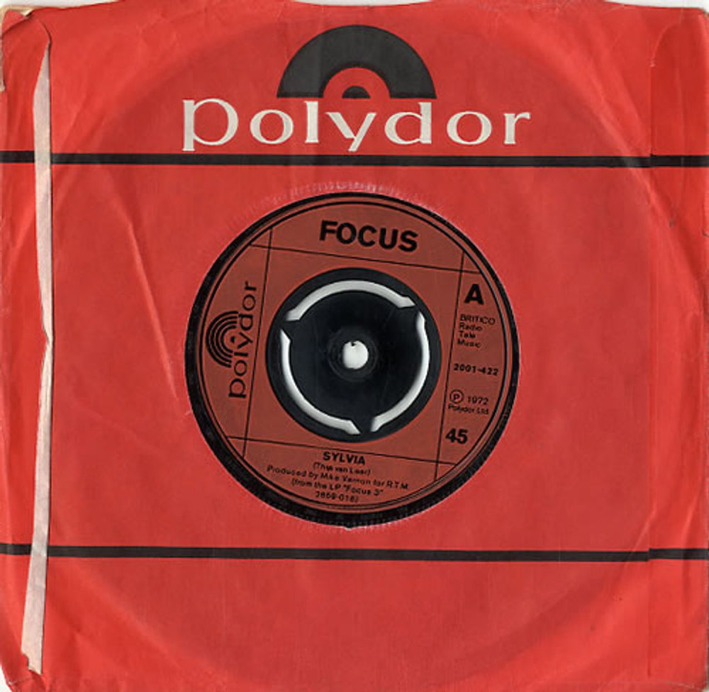 Focus Sylvia - 3pr Inj UK 7" vinyl single (7 inch record / 45) 2001-422